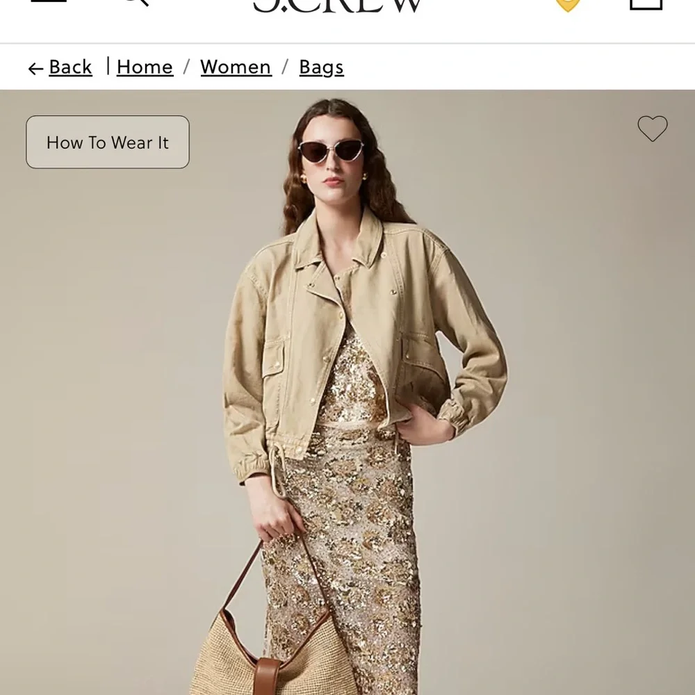 J. Crew Tan and Brown Textured Shoulder Bag - Picture 2 of 8